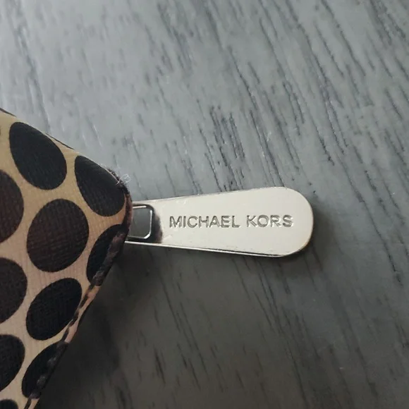 Michael Kors Black and White Polka Dot Wallet - Picture 3 of 14